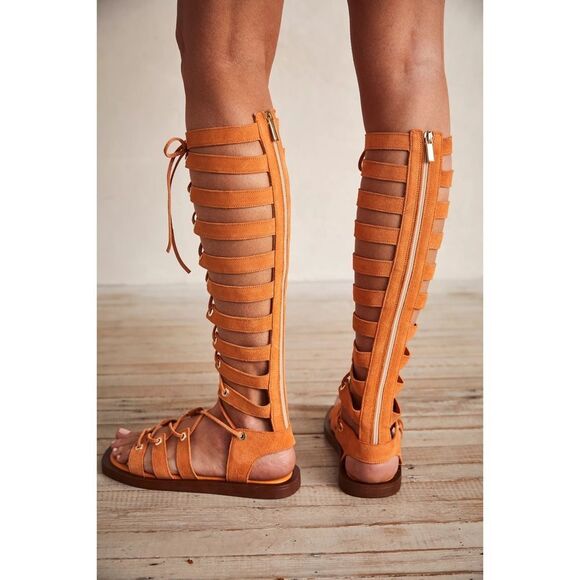 Free People FP Collection Sun Chaser Leather Gladiator Sandals - Picture 3 of 8